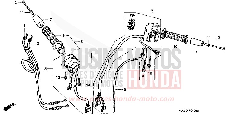 COMMUTATEUR/CABLE de Pan-European ABS MIDDY BLUE METTALIC (B162) 2000